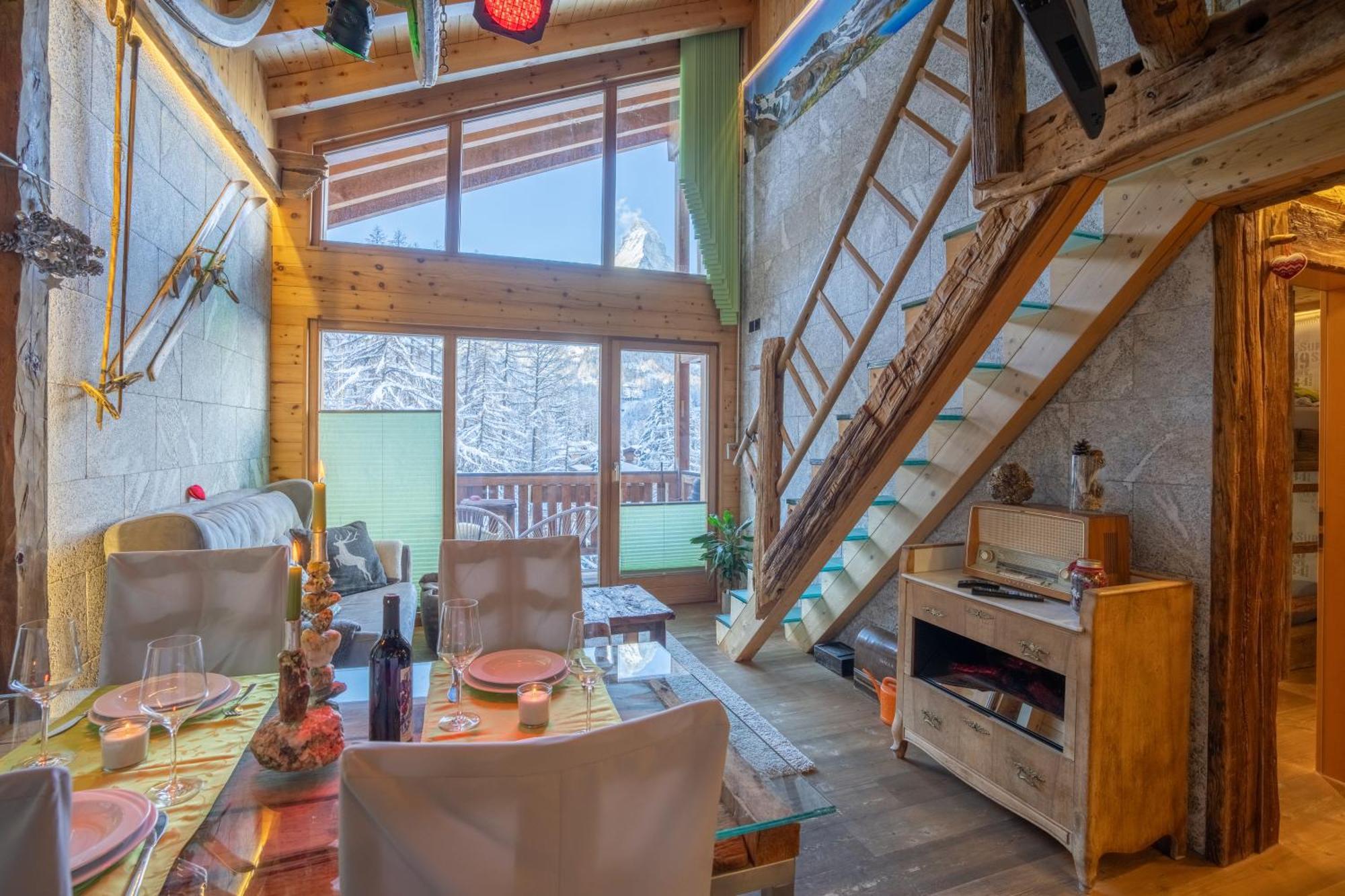 Ferienwohnung Haus Sunrise Zermatt Exterior foto